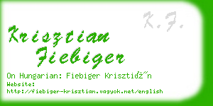 krisztian fiebiger business card